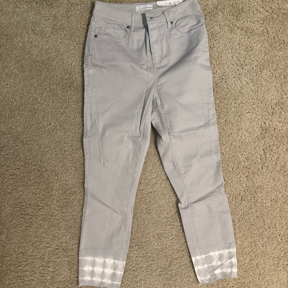LOFT Curvy High Waisted Skinny Crop Jeans